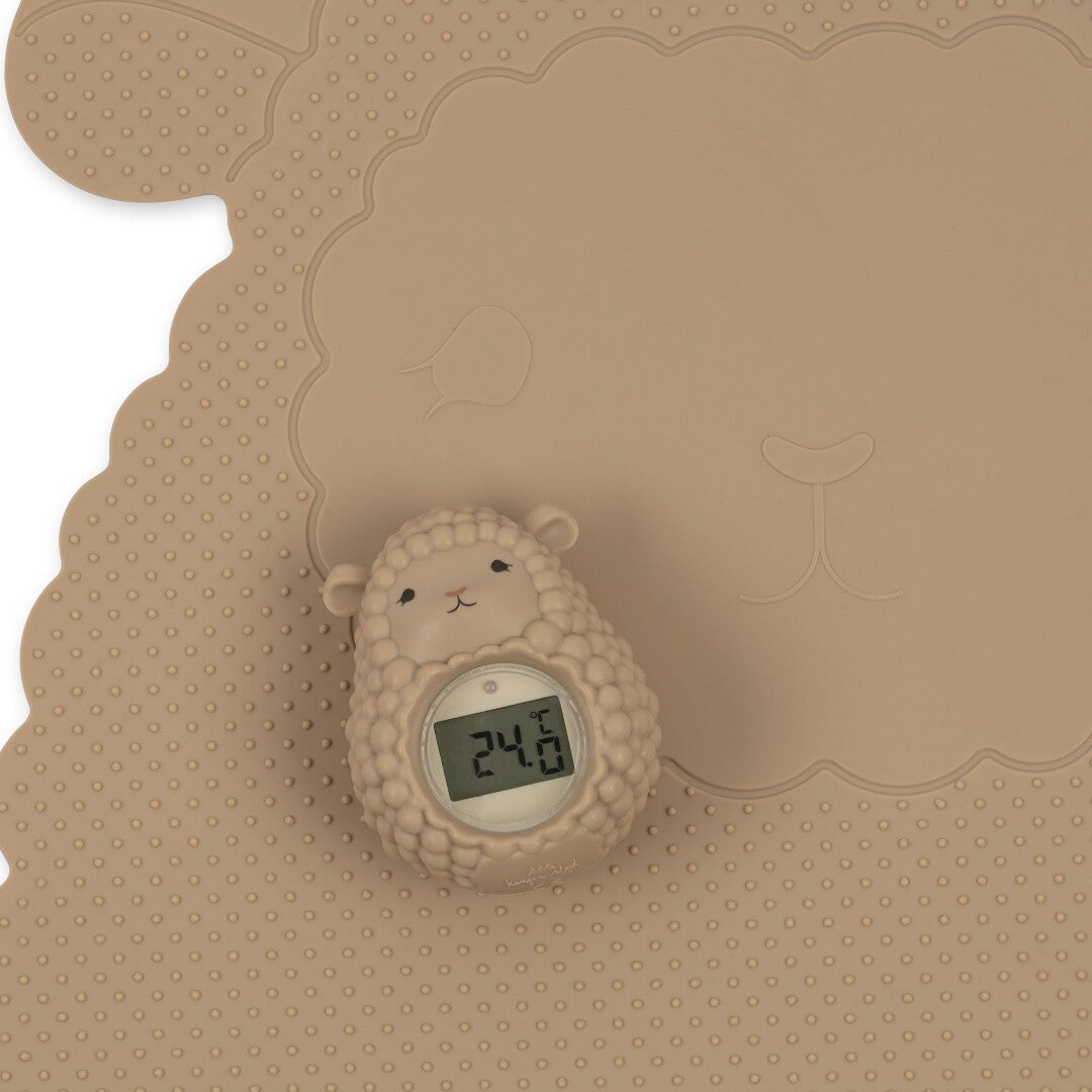 konges sløjd badmat en badthermometer schaap - warm clay  | KS6101-WARM-CLAY | 2