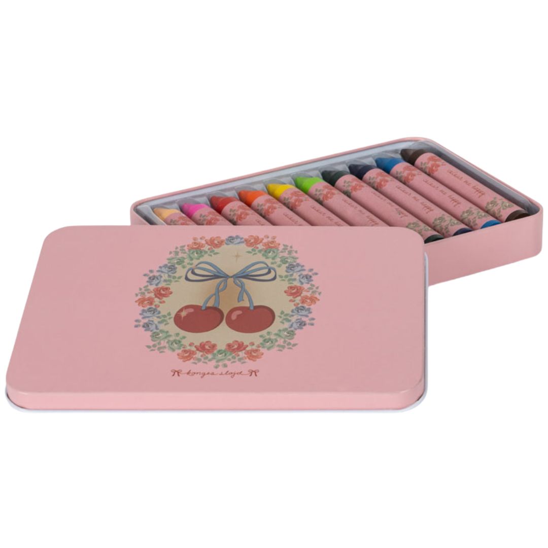 konges sløjd bijenwas krijtjes cherry bow - 10st | KS101939-CHERRY-BOW | 0