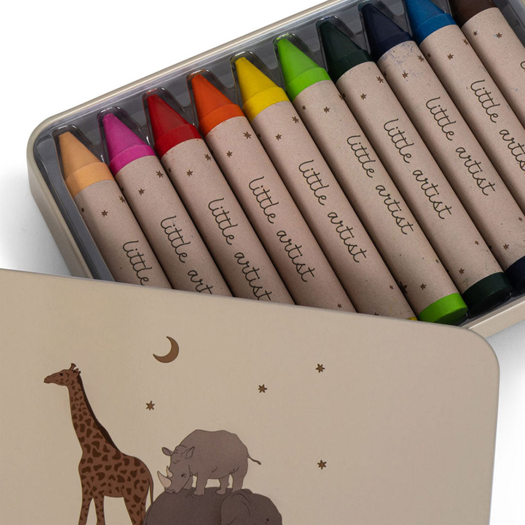 konges sløjd bijenwas krijtjes safari - 10st | KS101468-SAFARI | 2