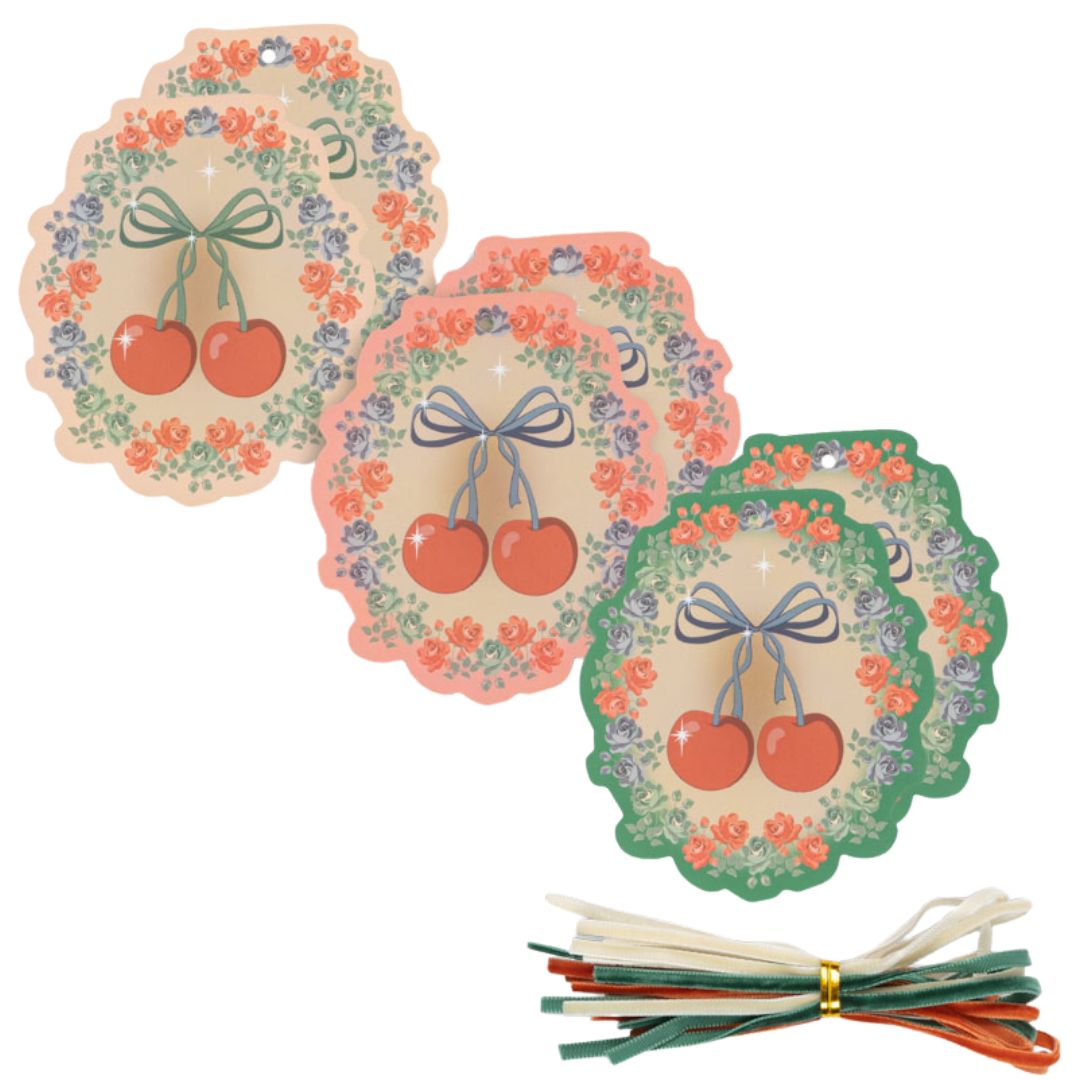 konges sløjd cadeaukaartjes big cherry - 12st | KS101925-BIG-CHERRY | 0