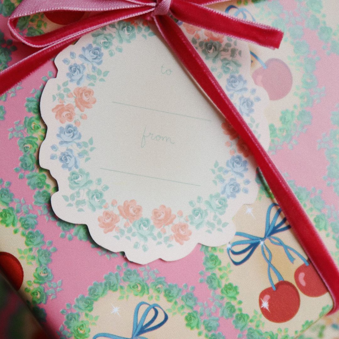 konges sløjd cadeaukaartjes big cherry - 12st | KS101925-BIG-CHERRY | 1
