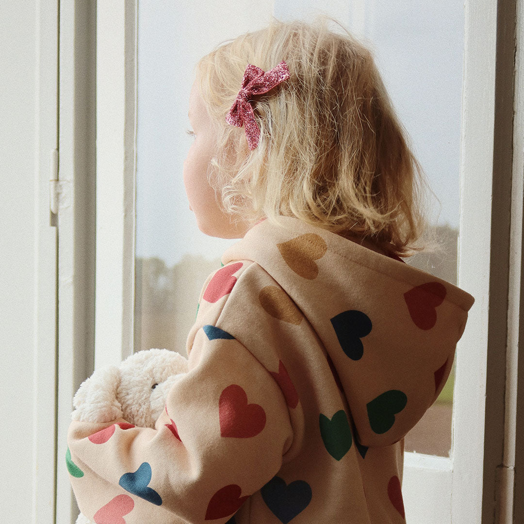 konges sløjd haarclips glitter bow - 4st | KS102927 | 2