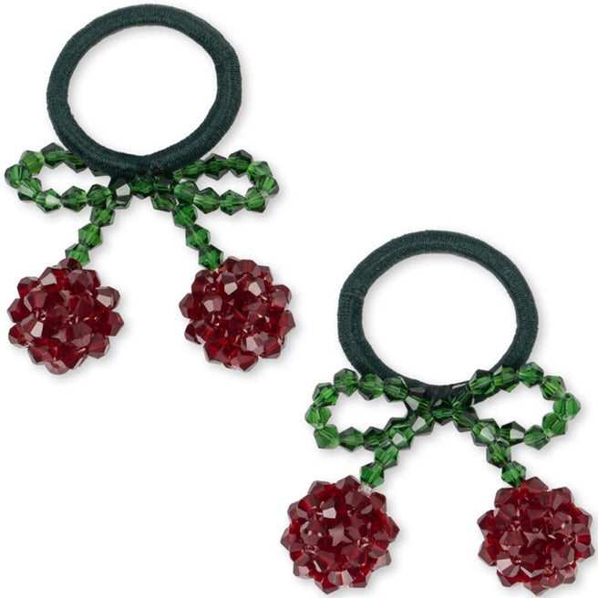 konges sløjd haarelastiekjes cherry bow - 2st | KS102745 | 0