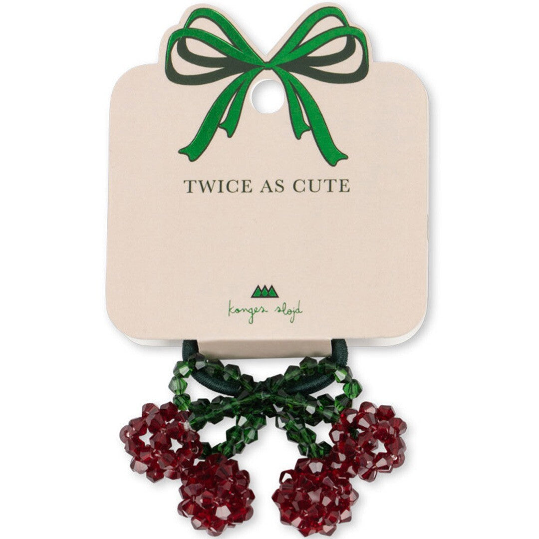 konges sløjd haarelastiekjes cherry bow - 2st | KS102745 | 1