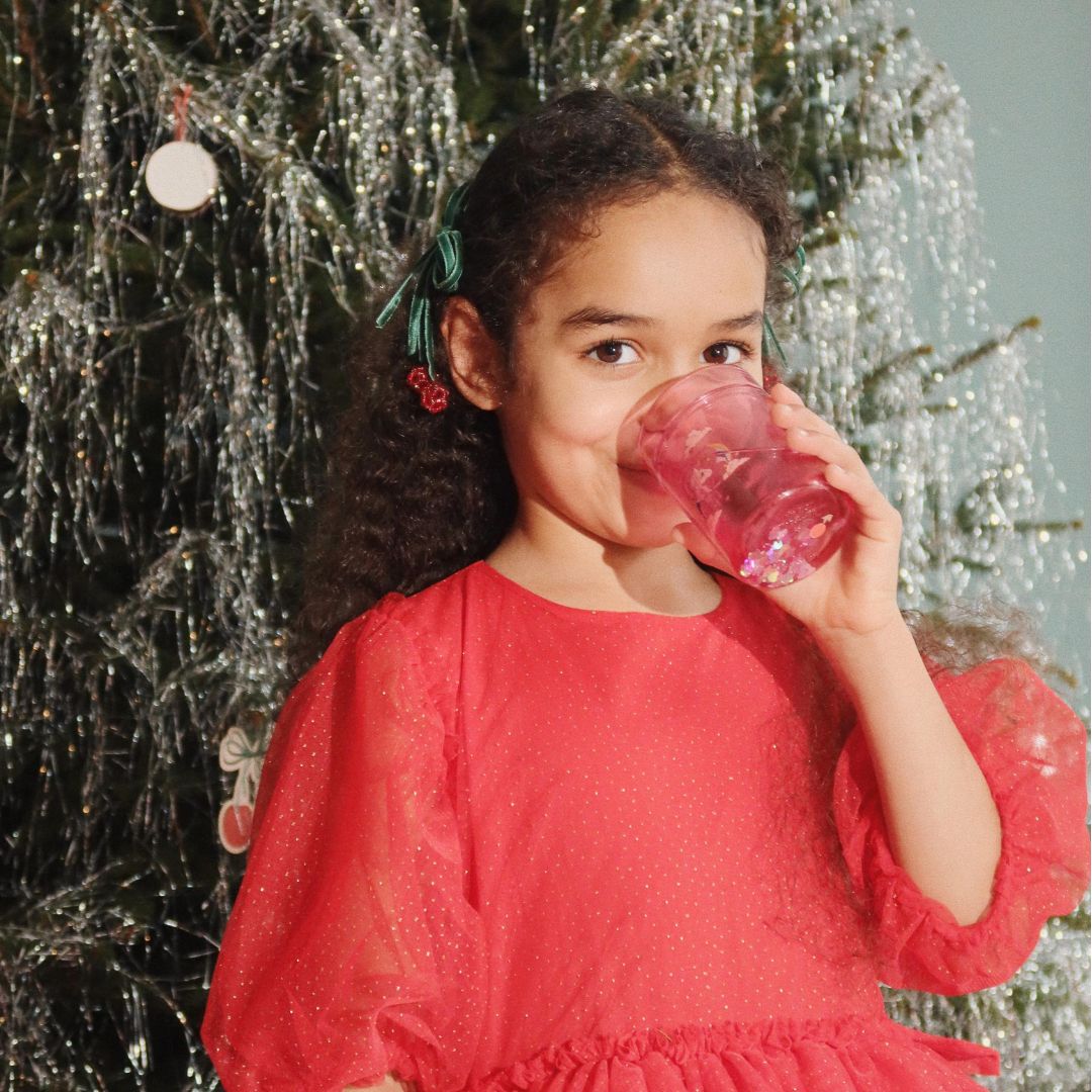 konges sløjd kinderbekers met glitter - horn stars - 2st | KS101851-HORN-STARS | 1