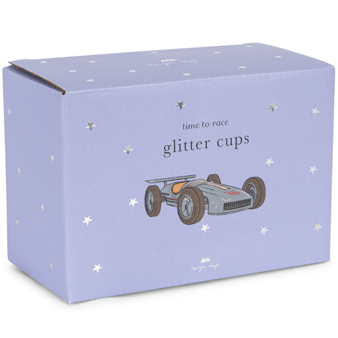 konges sløjd kinderbekers met glitter race - 2st | KS103024-RACE | 3