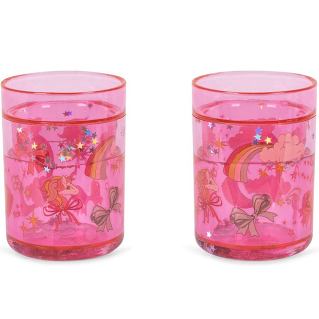 konges sløjd kinderbekers met glitter rainbow bow - 2st | KS102642-RAINBOW | 0