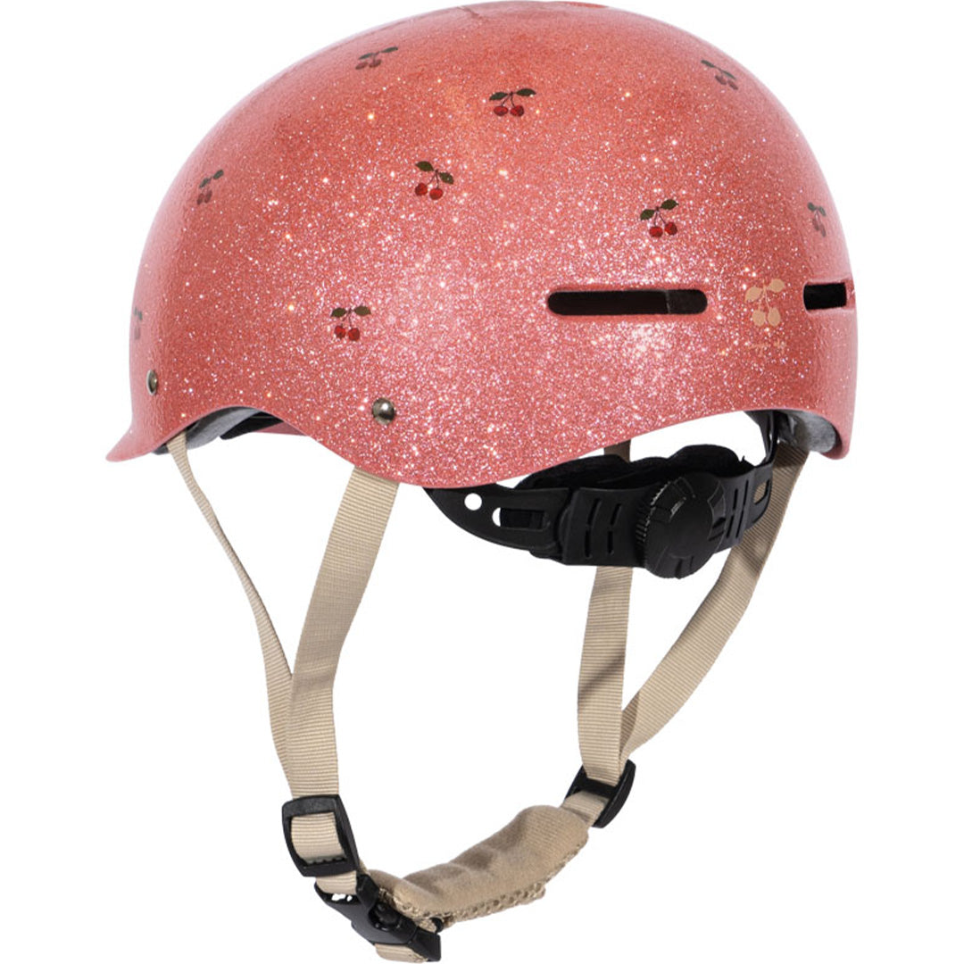 konges sløjd kinderhelm cherry glitter - 4-8 jaar | KS102899-CHERRY-51-55 | 1
