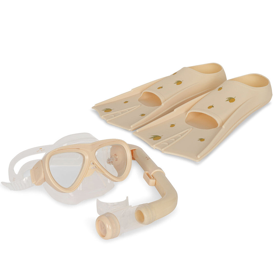 konges sløjd kindersnorkelset lemon - maat 33-34   | KS100978-LEMON-33-34 | 0