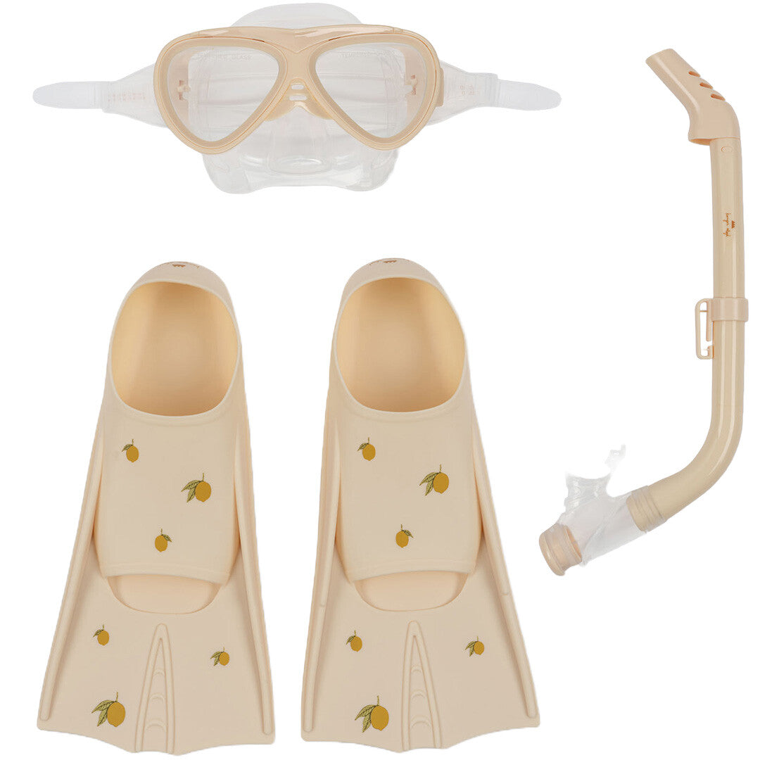 konges sløjd kindersnorkelset lemon - maat 33-34   | KS100978-LEMON-33-34 | 2