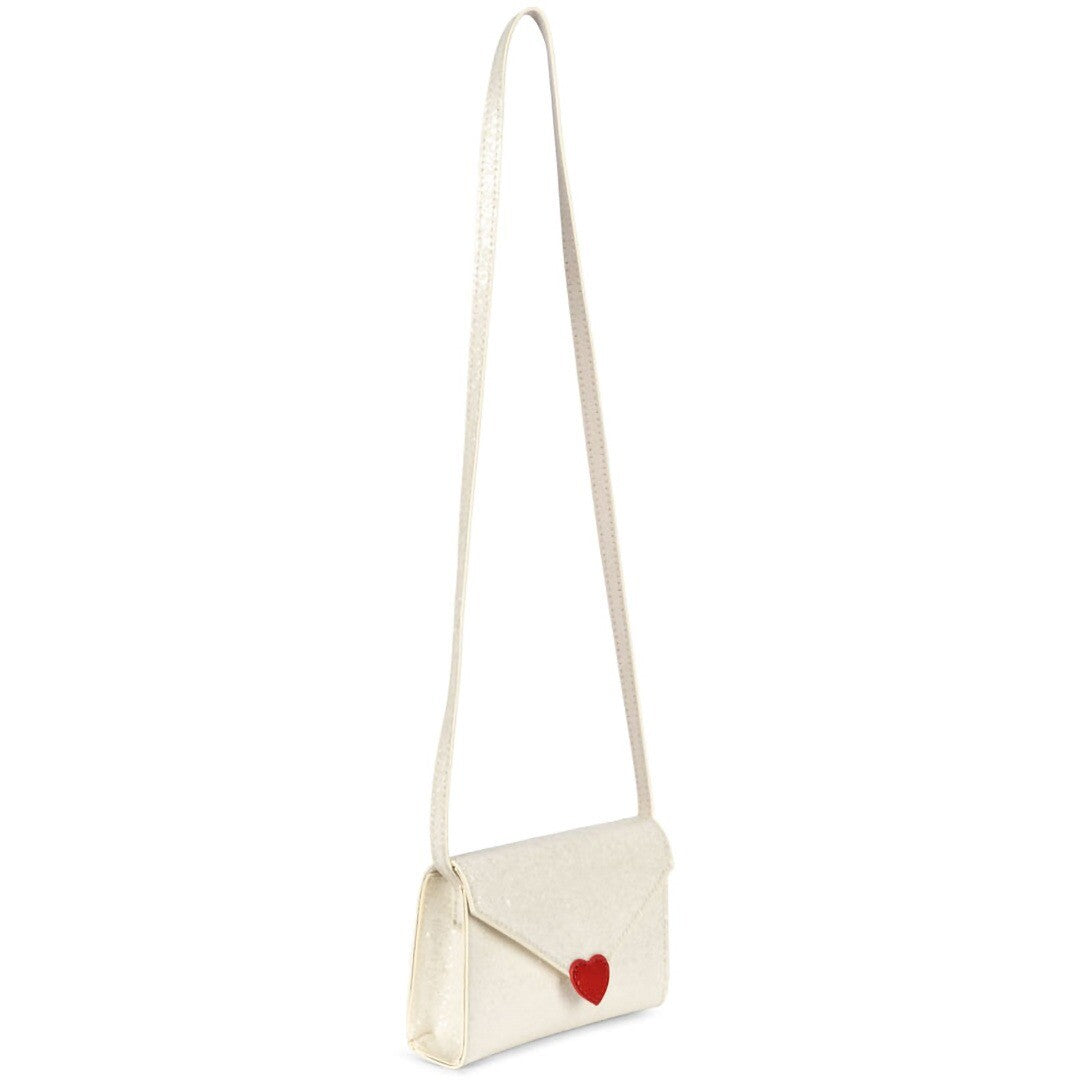 konges sløjd kindertas liefdesbrief - cream glitter | KS101572-CREAM | 1