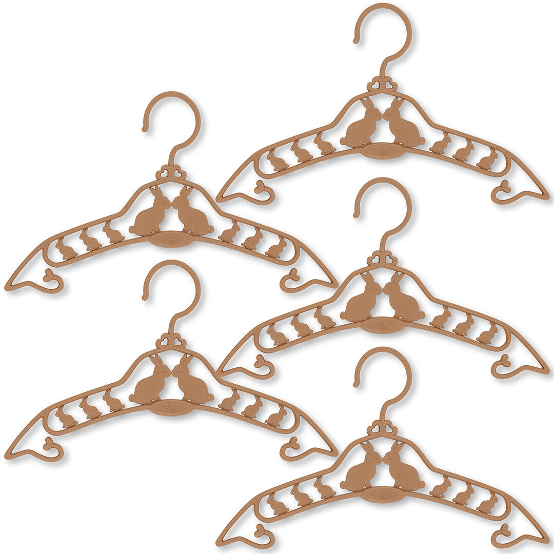 konges sløjd kledinghanger bunny - caramel - 5st  | KS5854-CARAMEL | 0