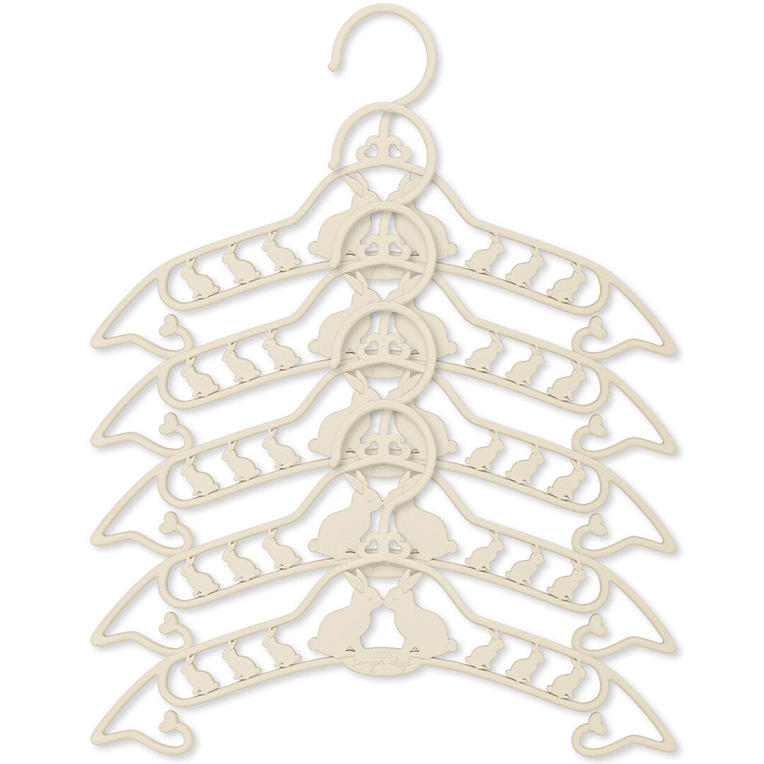 konges sløjd kledinghanger bunny - crème - 5st  | KS5092-CREME | 0