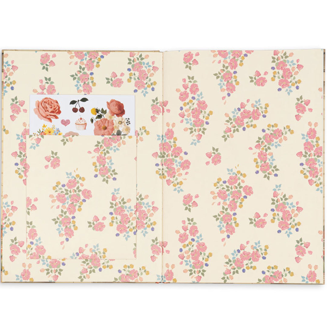 konges sløjd kleurboek met stickers - house of flowers | KS103140 | 1