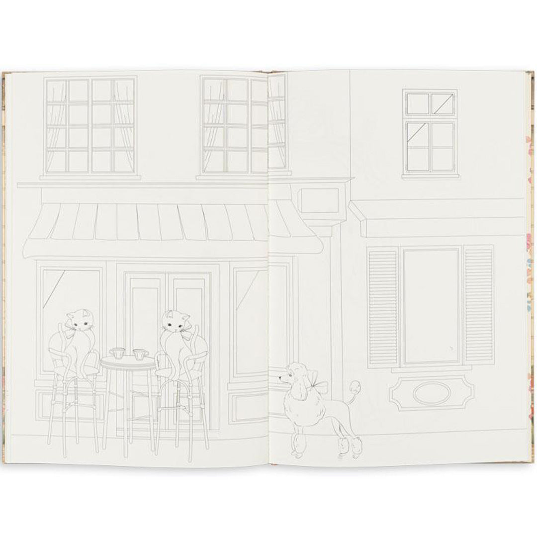 konges sløjd kleurboek met stickers - house of flowers | KS103140 | 3