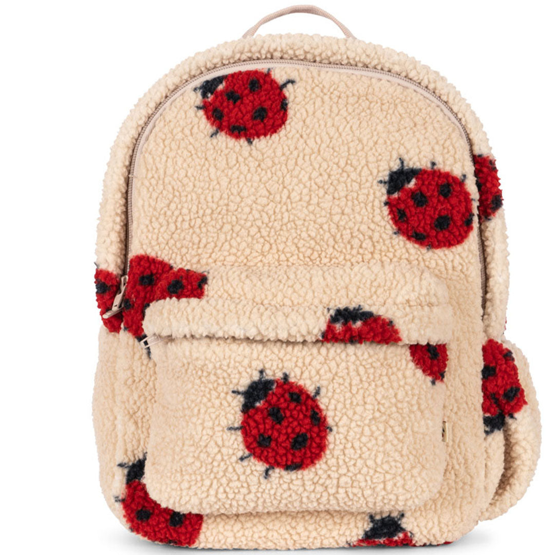 konges sløjd kleuterrugzak jody teddy - ladybug sand - 34 cm  | KS102604-LADYBUG-SAND | 0