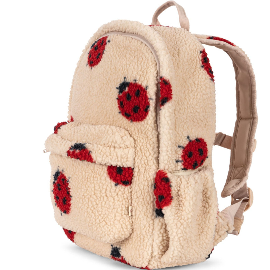 konges sløjd kleuterrugzak jody teddy - ladybug sand - 34 cm  | KS102604-LADYBUG-SAND | 3