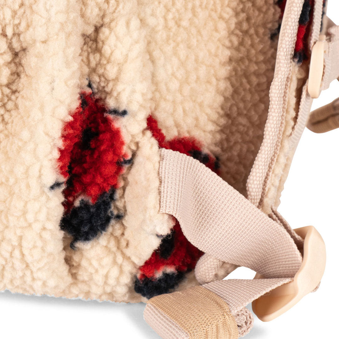 konges sløjd kleuterrugzak jody teddy - ladybug sand - 34 cm  | KS102604-LADYBUG-SAND | 6