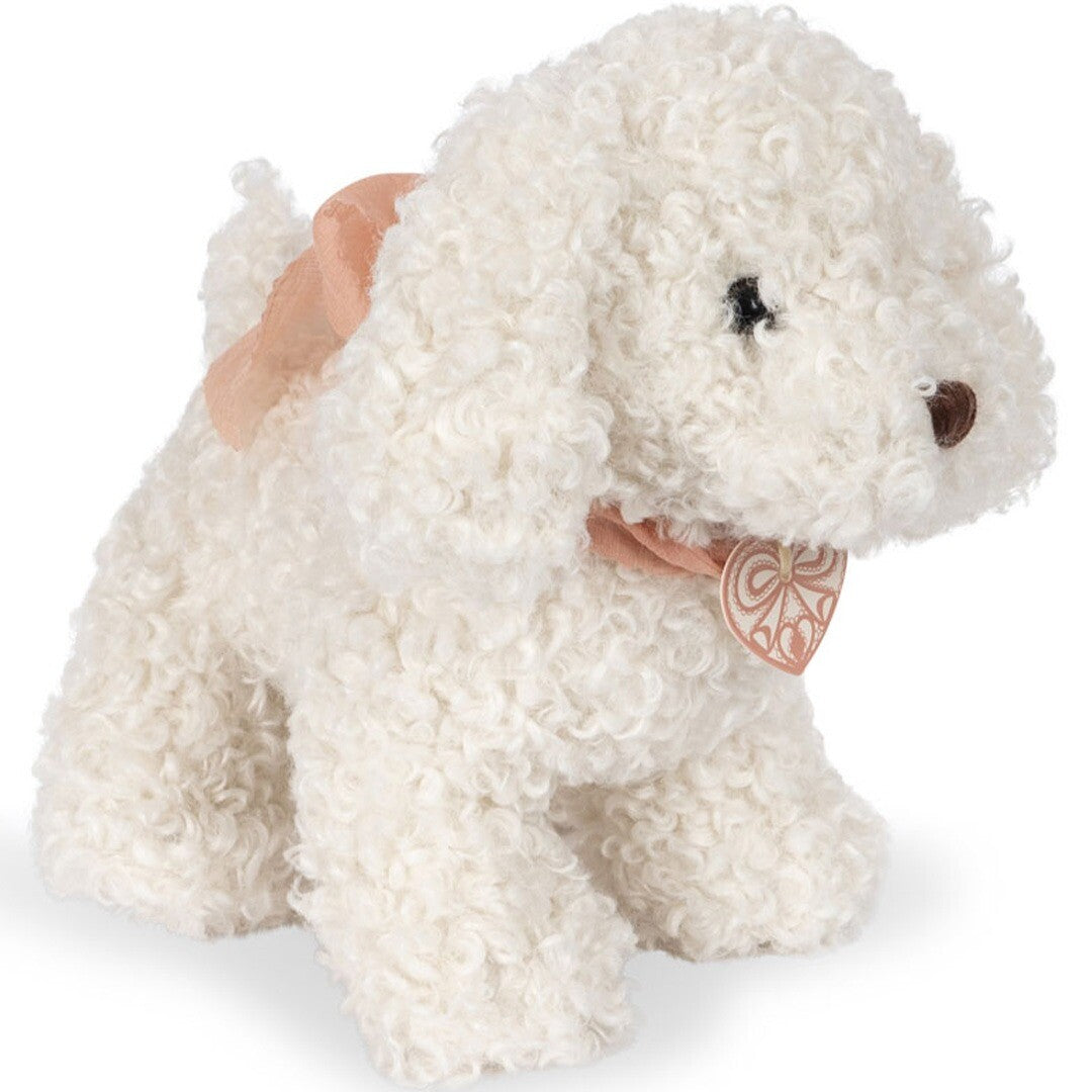 konges sløjd knuffelpuppy met draagtas - yvette - 24 cm  | KS102079 | 3