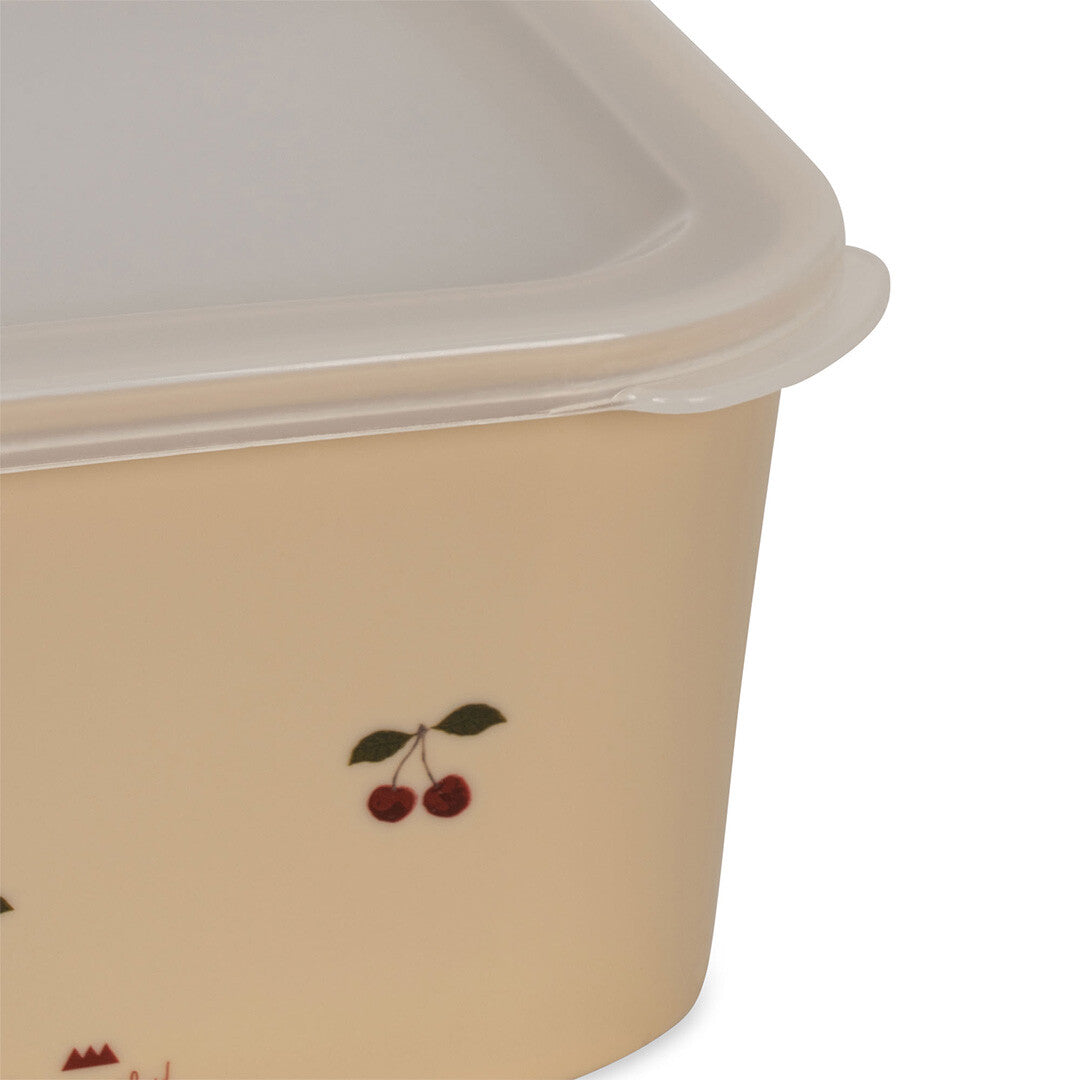 konges sløjd lunchbox set - cherry - 4st | KS100271-CHERRY | 2