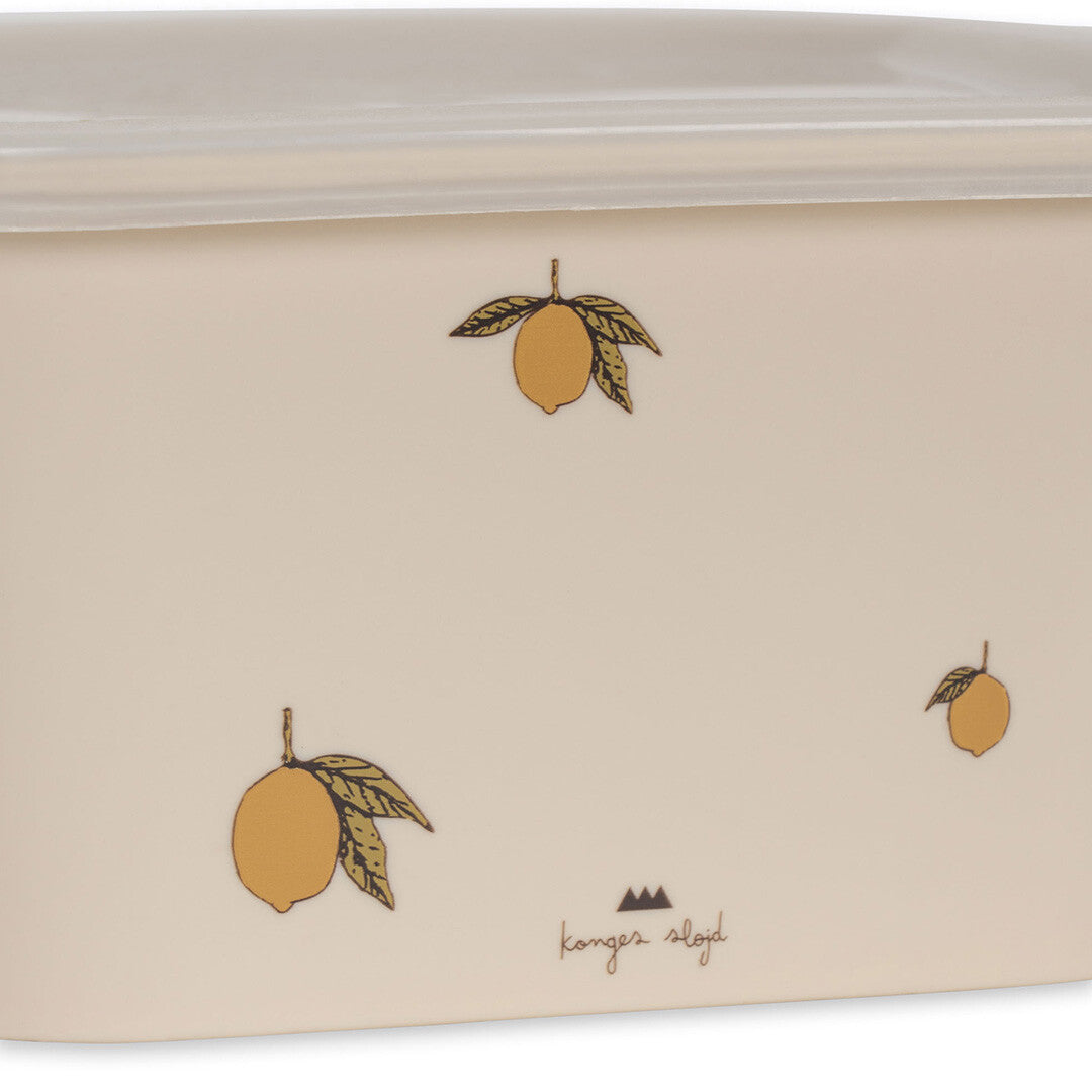 konges sløjd lunchbox set lemon - 4st  | KS100271-LEMON | 3