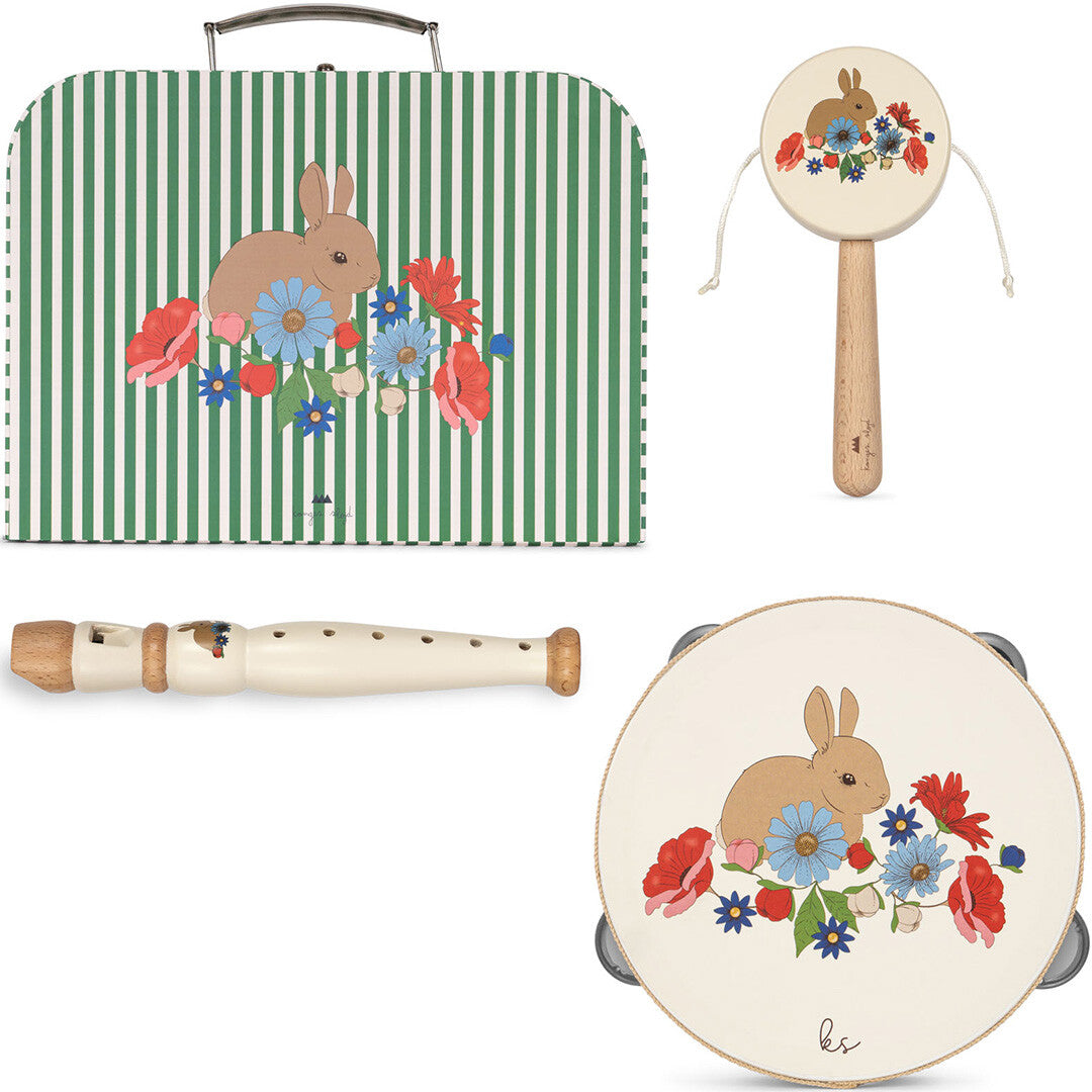 konges sløjd muziekinstrumenten bunny tokki - 4-delig | KS6520-BUNNY-TOKKI | 0