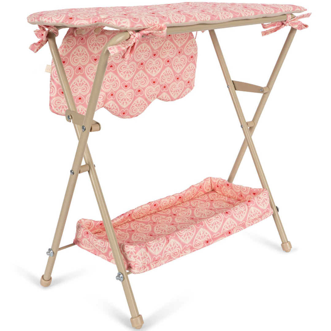 konges sløjd opvouwbare poppenverschoontafel - lacy pink | KS102655-LACY | 0