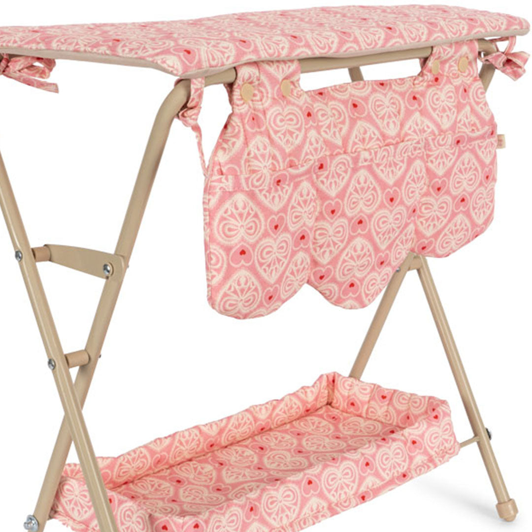 konges sløjd opvouwbare poppenverschoontafel - lacy pink | KS102655-LACY | 1