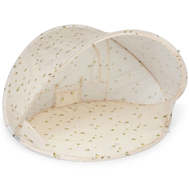 konges sløjd pop-up strandtent - lemon - 90x80x70 cm | KS100438-LEMON | 0