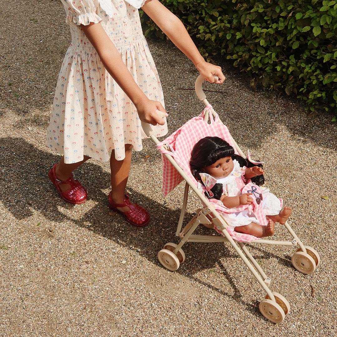 konges sløjd poppenbuggy cheeky - bubblegum check | KS103259 | 1