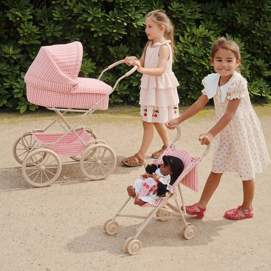 konges sløjd poppenbuggy cheeky - bubblegum check | KS103259 | 2