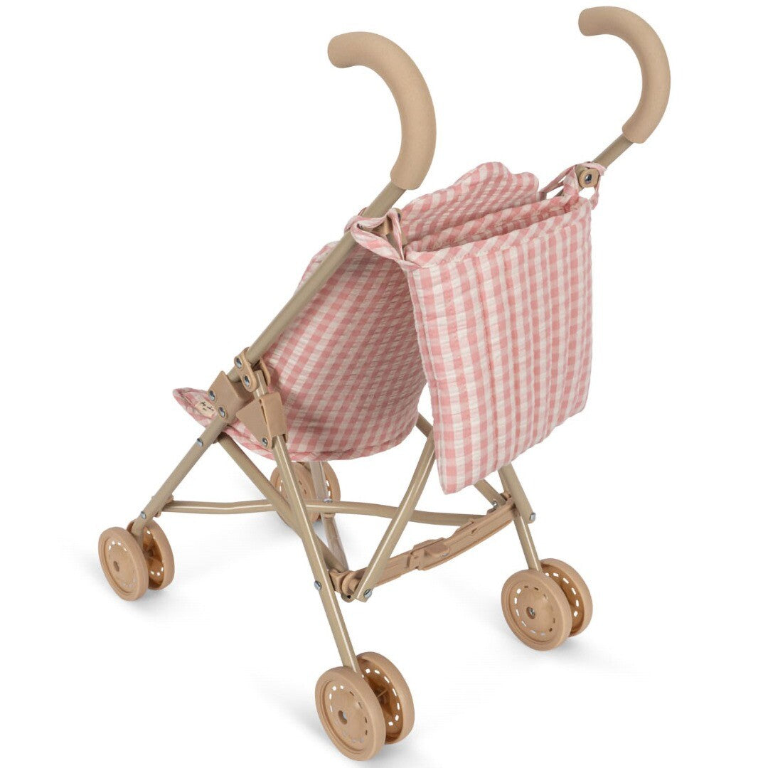 konges sløjd poppenbuggy - powder pink check | KS101484-CHECK | 3