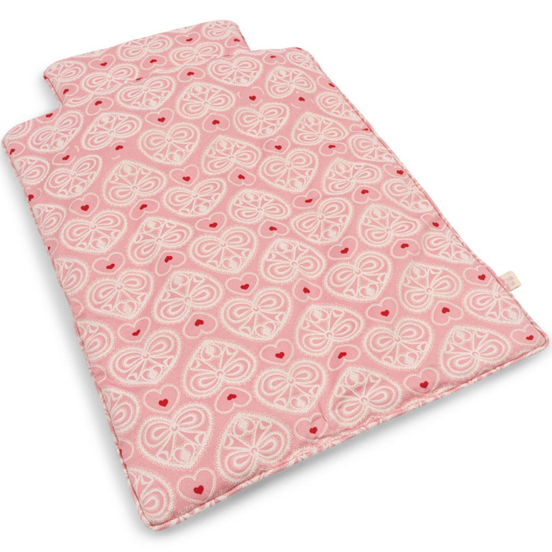 konges sløjd poppendekbed en kussen - lacy pink | KS102652-LACY-PINK | 0