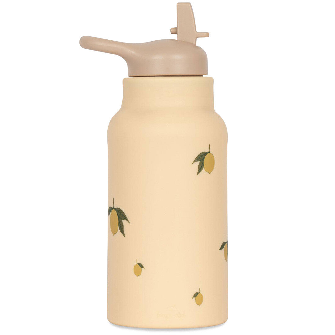 konges sløjd siliconen drinkfles - lemon - 420 ml | KS3588-LEMON | 0