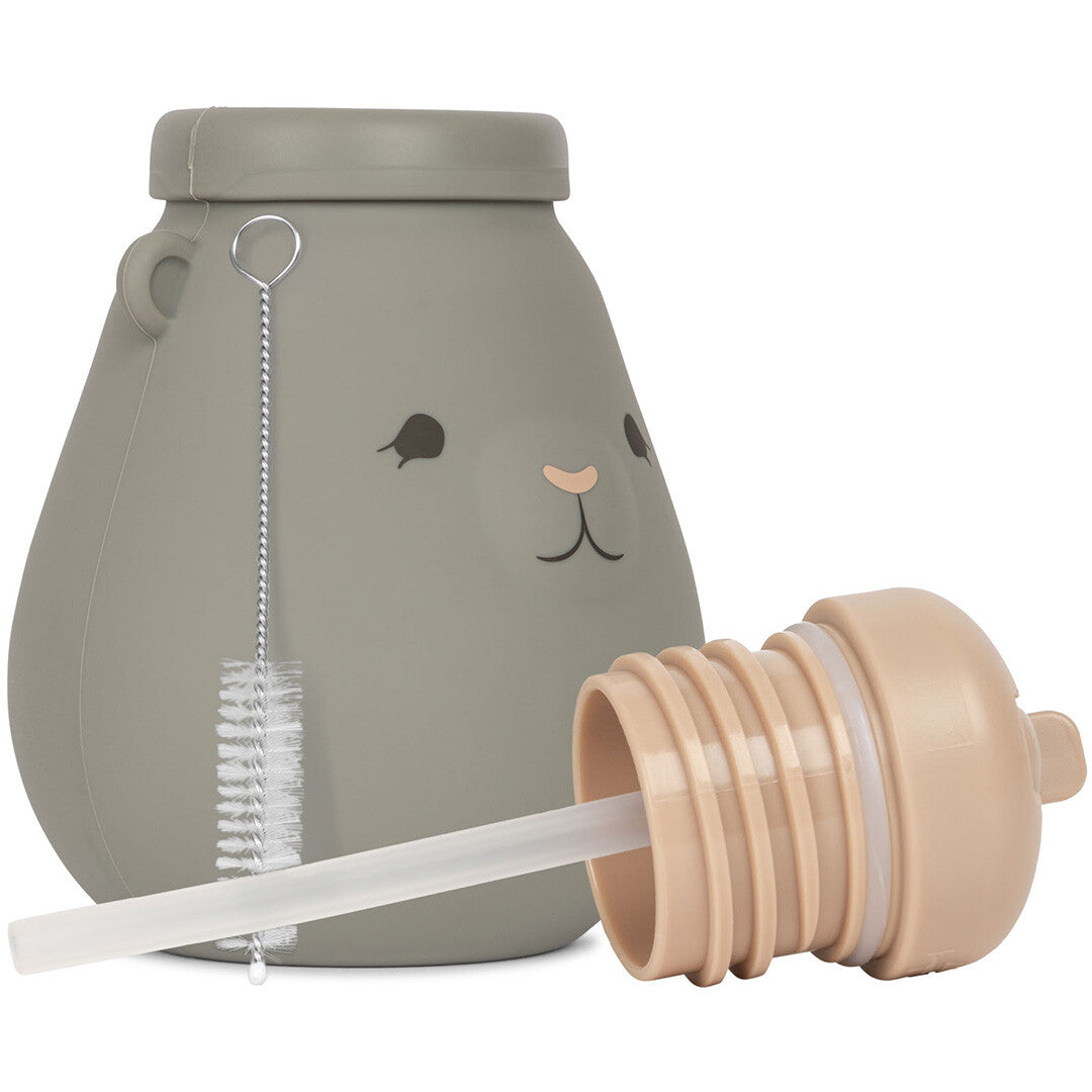 konges sløjd siliconen drinkfles teddy - whale - 400ml | KS4298-WHALE | 3