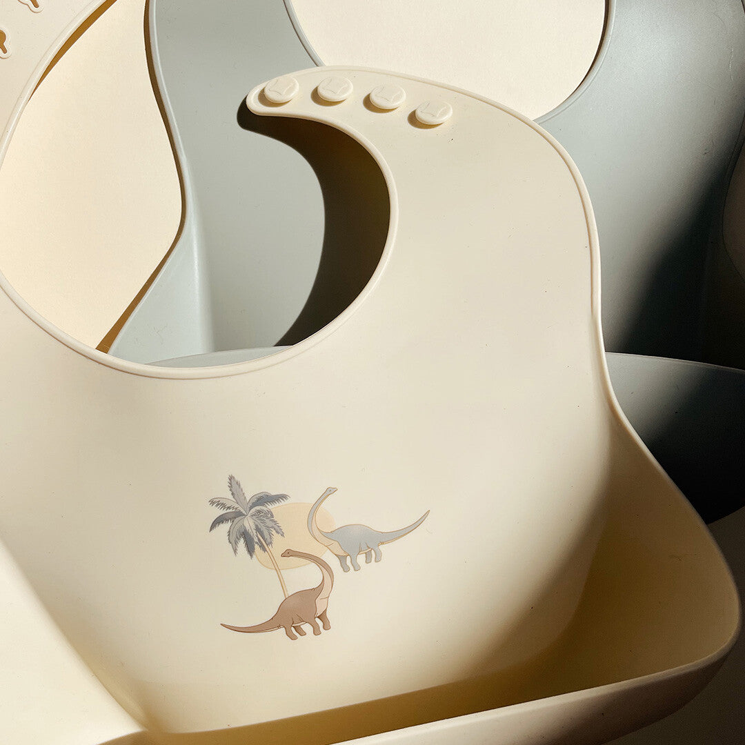 konges sløjd siliconen slabbetjes dino blue - 2st | KS100026-DINO | 1