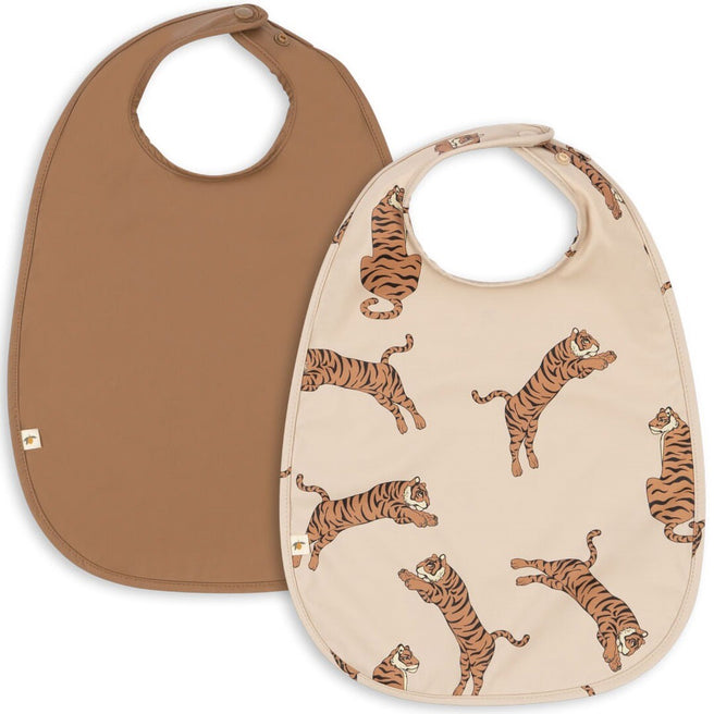 konges sløjd slabbetjes tiger - toasted coconut - 2st  | KS101353-TIGER-TOASTED-COCONUT | 0