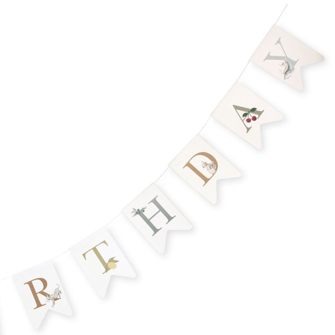 konges sløjd slinger happy birthday | KS5916-MULTI | 3