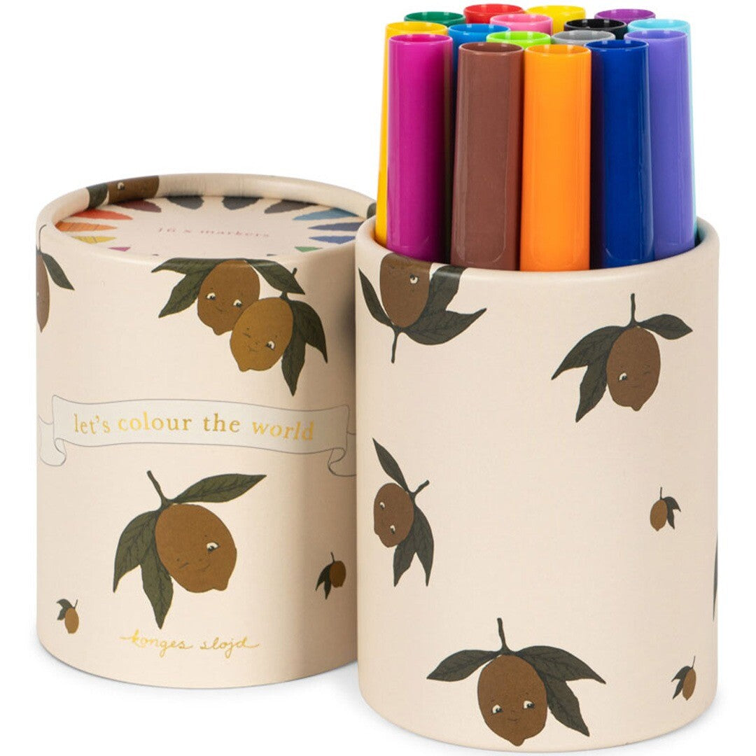 konges sløjd viltstiften - lemon - 16st | KS103142-LEMON | 0