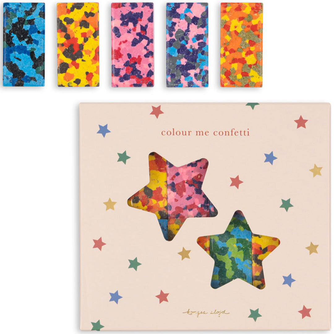 konges sløjd waskrijtjes confetti - 8st | KS103233 | 0