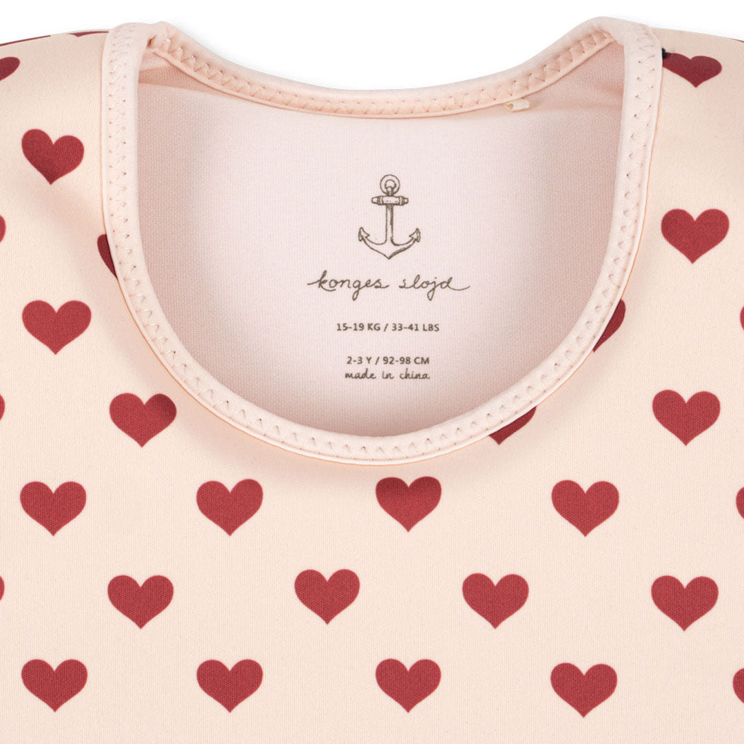 konges sløjd zwemvest met bandjes - amour rouge - 3-6 jaar | KS102702-AMOUR-3-6 | 2