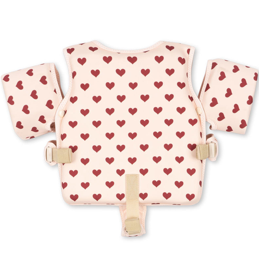 konges sløjd zwemvest met bandjes - amour rouge - 3-6 jaar | KS102702-AMOUR-3-6 | 3