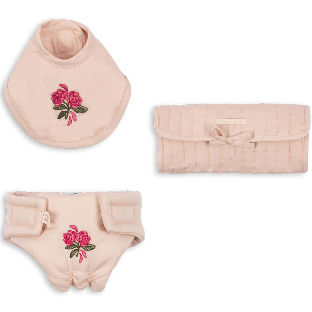 KS103777-CAMEO-ROSE | konges sløjd poppenverschoonmat - cameo rose - 3-delig | 1