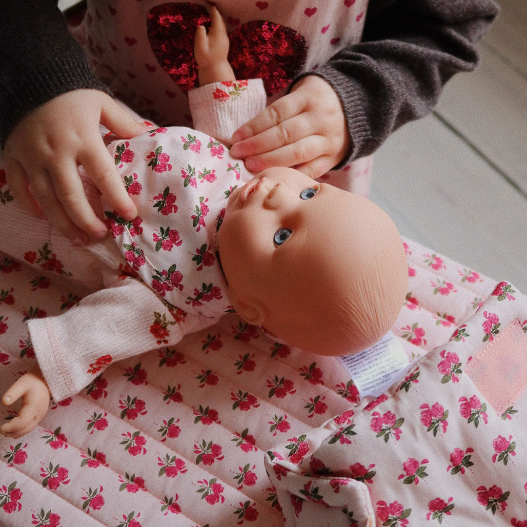 KS103777-ROSIE-ROSE | konges sløjd poppenverschoonmat - rosie rose - 3-delig | 4