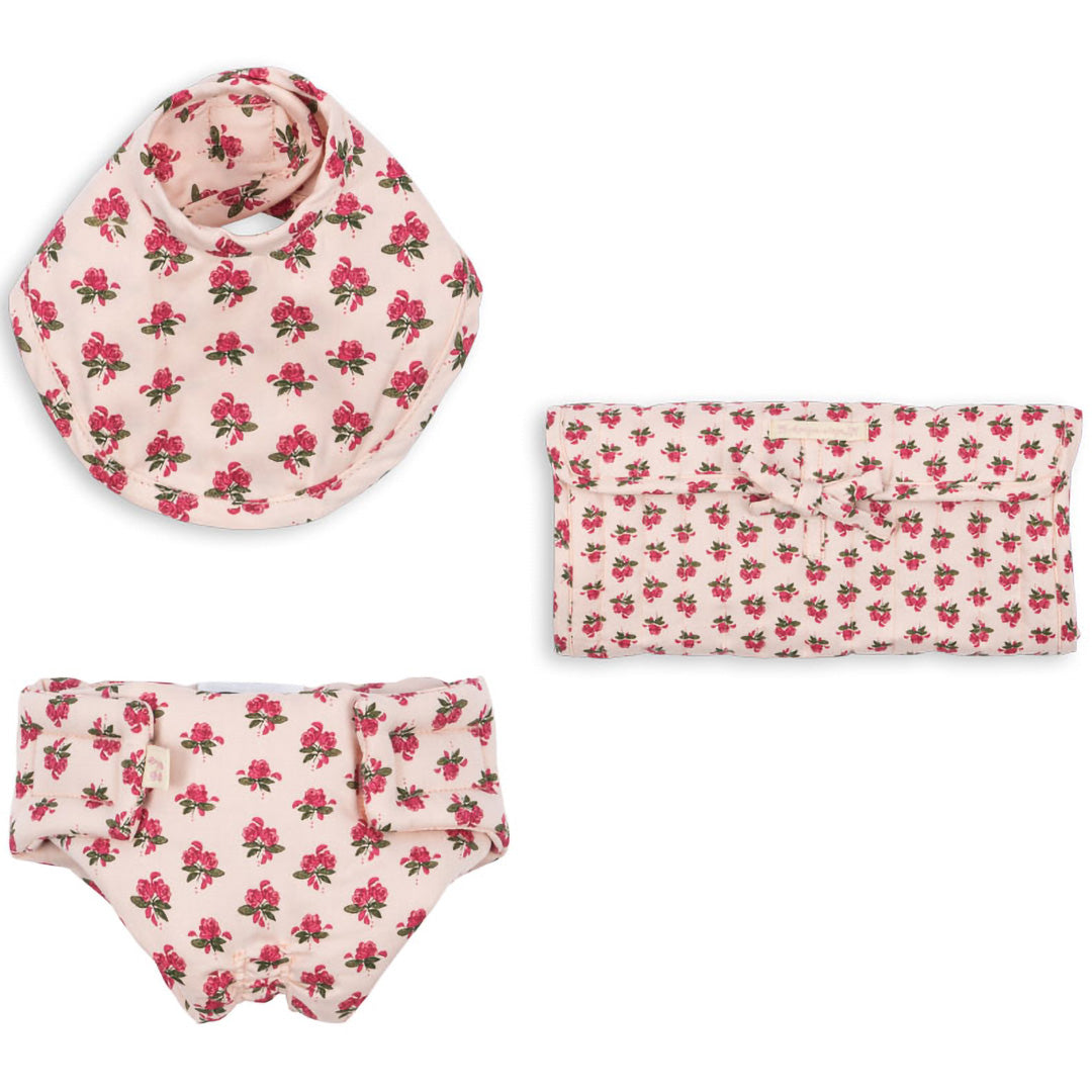 KS103777-ROSIE-ROSE | konges sløjd poppenverschoonmat - rosie rose - 3-delig | 1