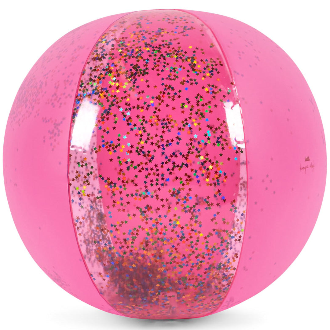 konges-slojd-strandbal-transparant-pink