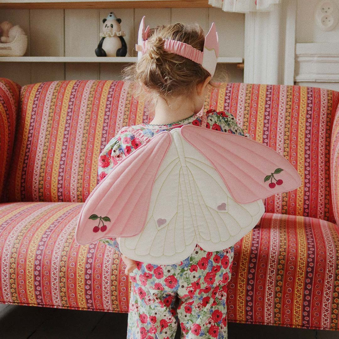 KS103735 | konges sløjd vlindervleugels met kroon en toverstaf - rosie blush | 2