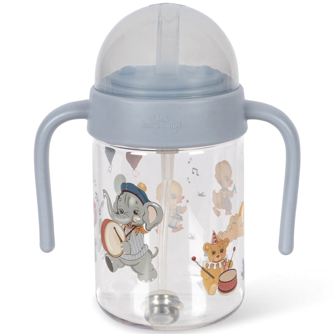 konges sløjd drinkfles met rietje - music parade - 330 ml | KS104707-MUSIC-PARADE | 1