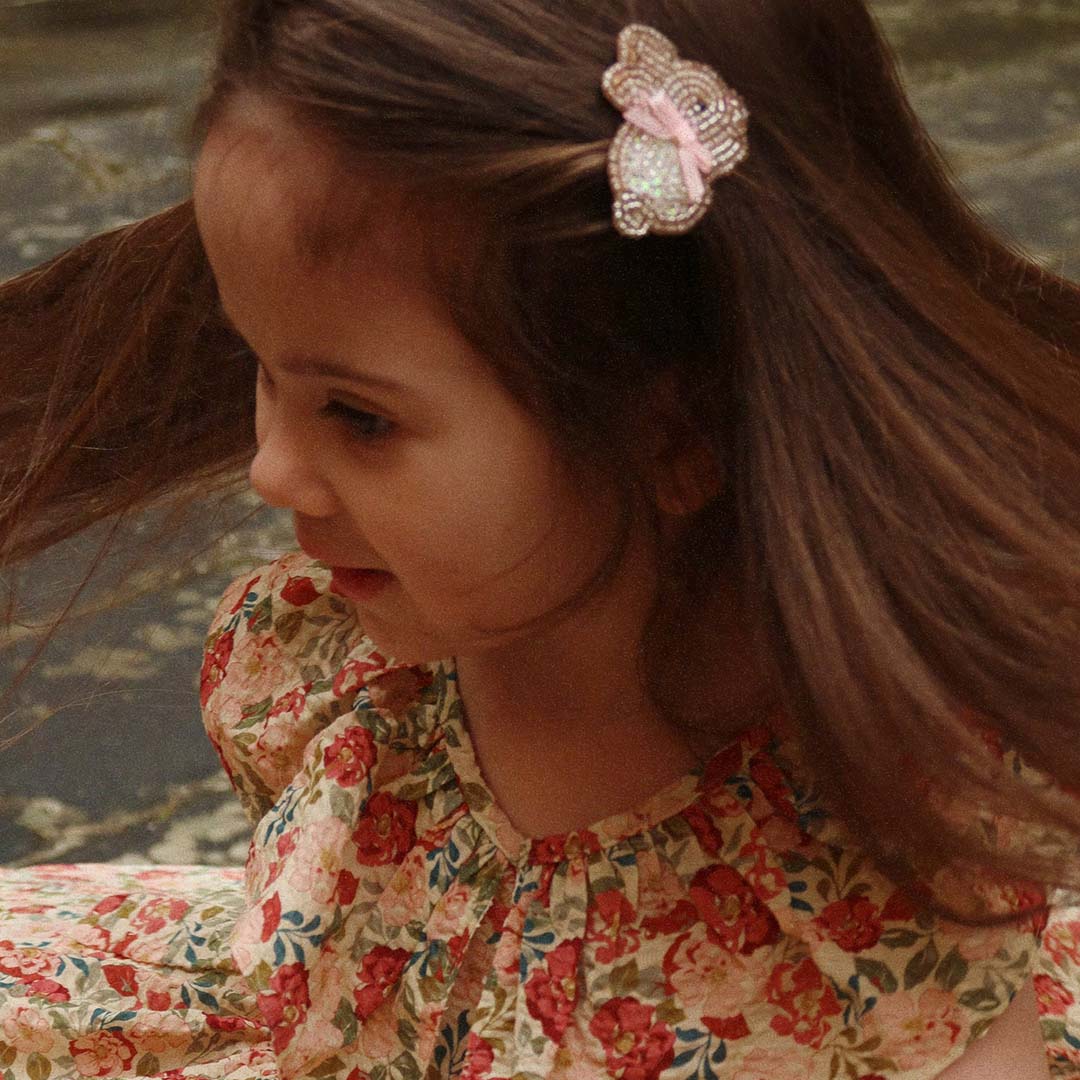 konges sløjd haarclipjes beaded bunny - 2st | KS104579 | 3