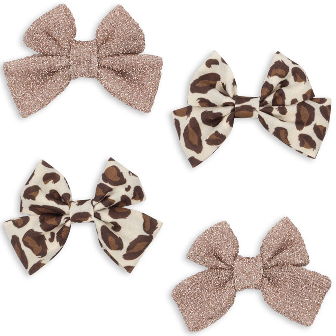 konges sløjd haarclips bow - leo rose - 4st | KS105237 | 2